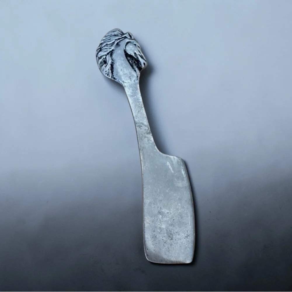 Super de Pewter Equestrian Horse Head Cheese Spreader